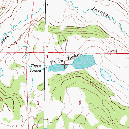Topographic Map of Twin Lakes, CO