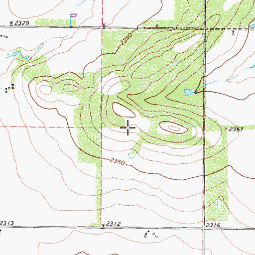 Topographic Map of Soldiers Mound (historical), TX