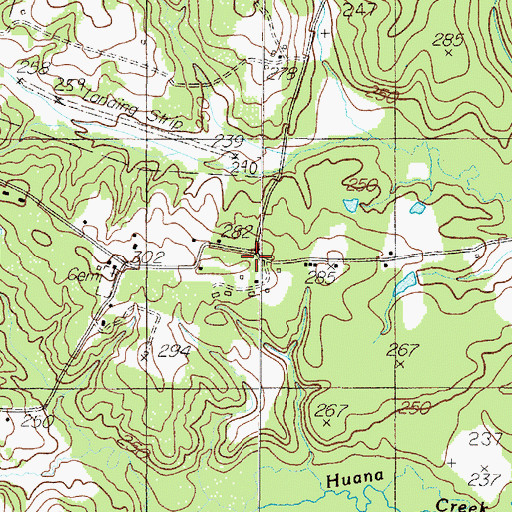 Topographic Map of Webb, TX