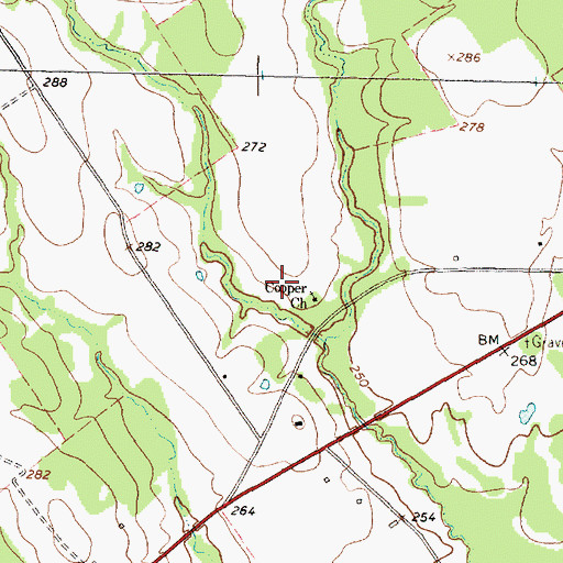 Topographic Map of Cooper, TX