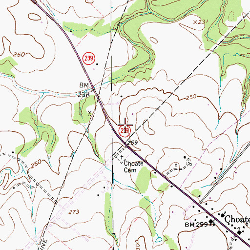 Topographic Map of Couch, TX