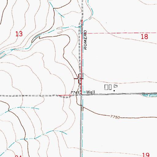 Topographic Map of Romero Ditch, CO