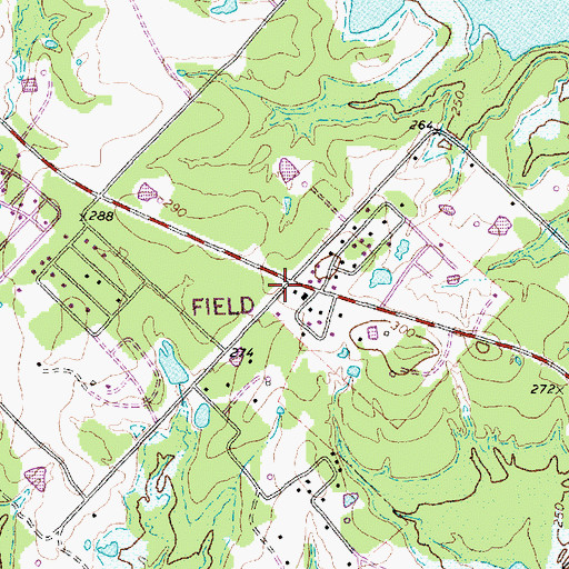 Topographic Map of Big Creek, TX