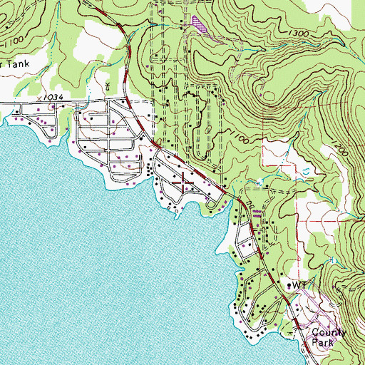 Topographic Map of Silver Creek Village, TX
