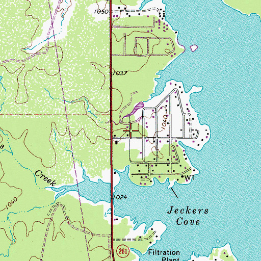 Topographic Map of Golden Beach, TX