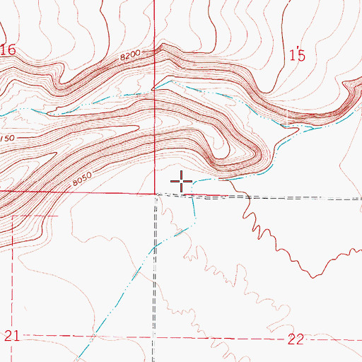 Topographic Map of Las Mesitas Ditch, CO