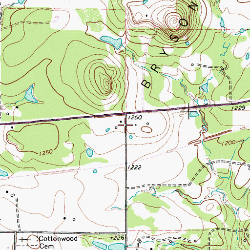Topographic Map of Bob Town, TX
