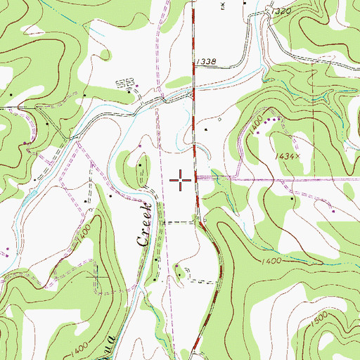 Topographic Map of Welfare, TX