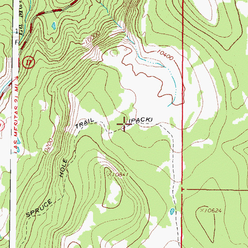 Topographic Map of Spruce Hole Trail, CO