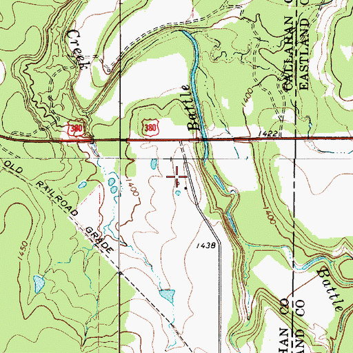 Topographic Map of Pueblo, TX