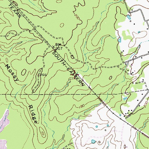 Topographic Map of Renova (historical), TX