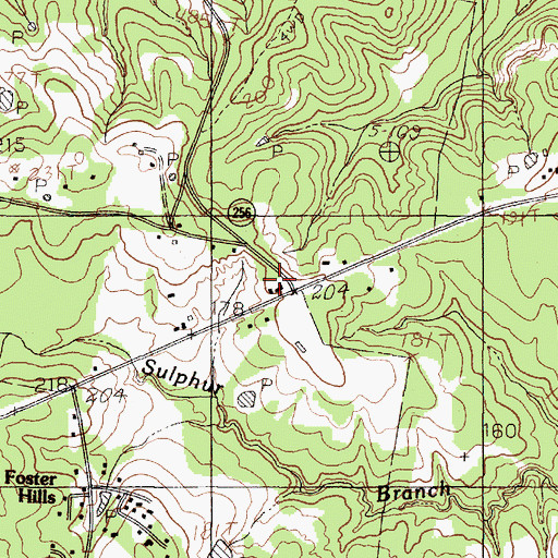 Topographic Map of Emille, TX