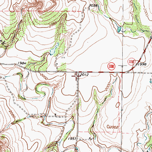 Topographic Map of Swearingen, TX
