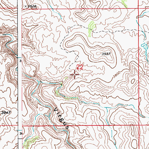 Topographic Map of Aravaipa Canyon Wilderness, AZ