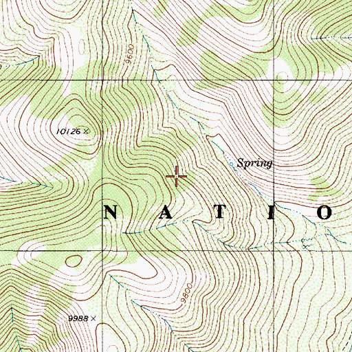 Topographic Map of Arc Dome Wilderness, NV