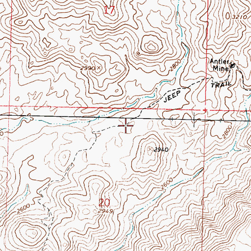 Topographic Map of Arrastra Mountain Wilderness, AZ