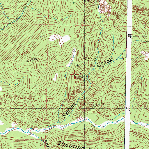 Topographic Map of Ashdown Gorge Wilderness, UT