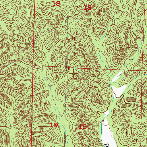 Topographic Map of Bald Knob Wilderness, IL