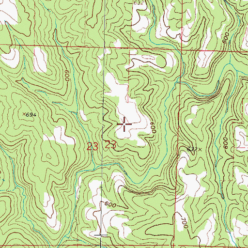 Topographic Map of Bay Creek Wilderness, IL