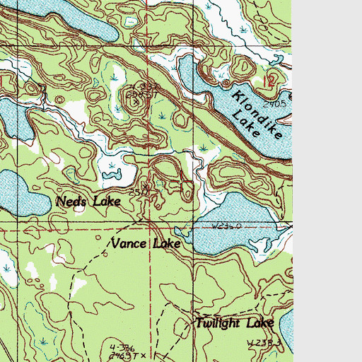 Topographic Map of Big Island Lake Wilderness, MI