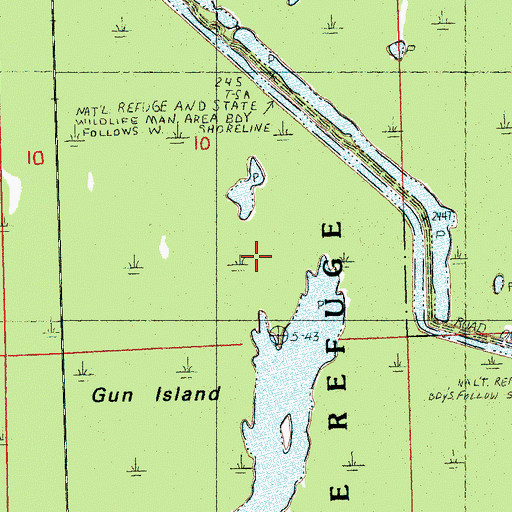 Topographic Map of Big Lake Wilderness, AR
