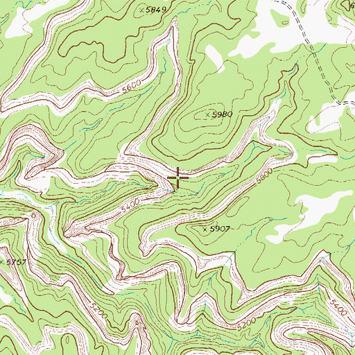 Topographic Map of Black Ridge Canyons Wilderness, CO