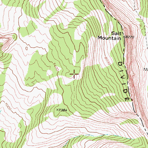 Topographic Map of Bob Marshall Wilderness, MT