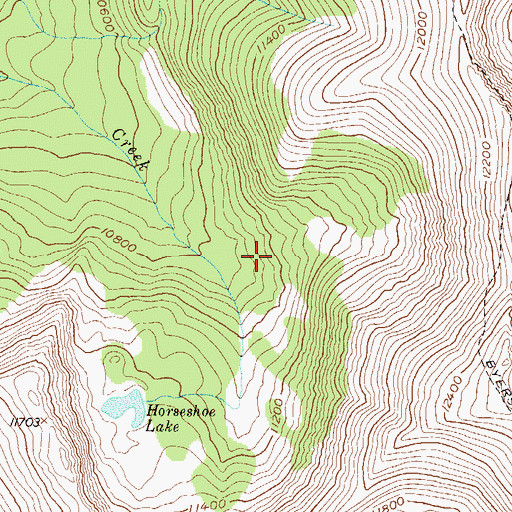 Topographic Map of Byers Peak Wilderness, CO