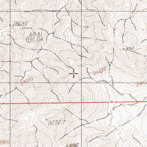 Topographic Map of Chuckwalla Mountains Wilderness, CA