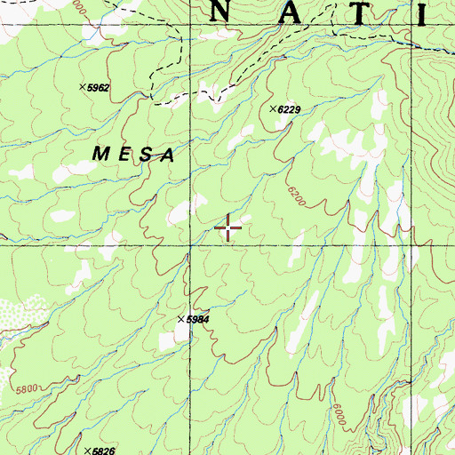 Topographic Map of Chumash Wilderness, CA