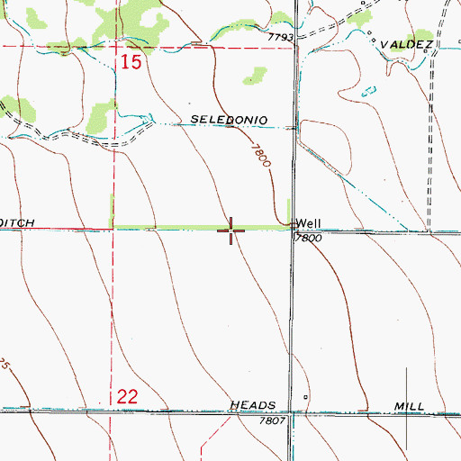 Topographic Map of An Con Ditch, CO