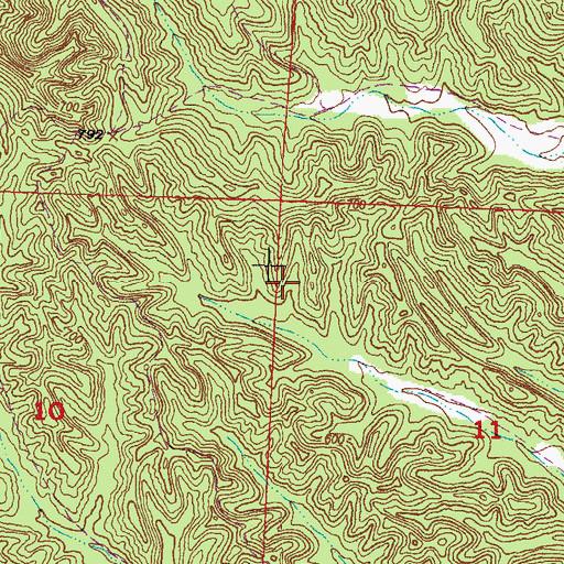 Topographic Map of Clear Springs Wilderness, IL
