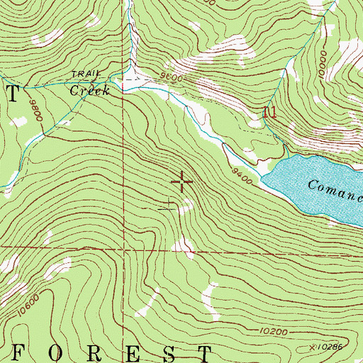 Topographic Map of Comanche Peak Wilderness, CO