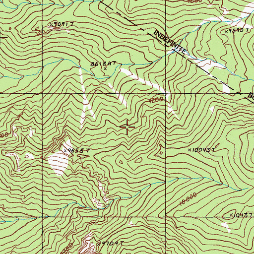 Topographic Map of Currant Mountain Wilderness, NV
