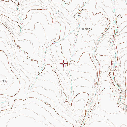 Topographic Map of East Fork High Rock Canyon Wilderness, NV