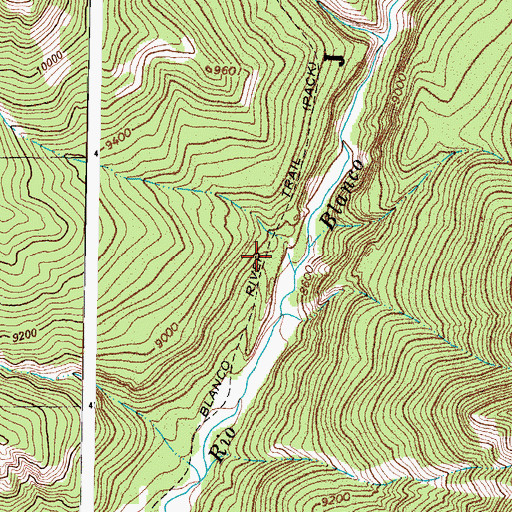 Topographic Map of Blanco River Trail, CO