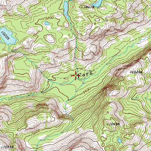 Topographic Map of Fitzpatrick Wilderness, WY