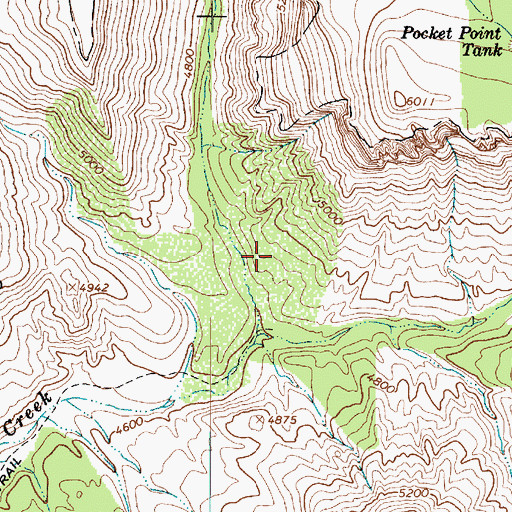 Topographic Map of Fossil Springs Wilderness, AZ