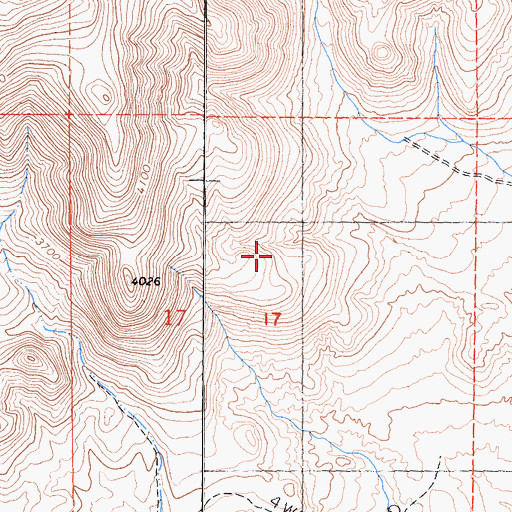 Topographic Map of Golden Valley Wilderness, CA