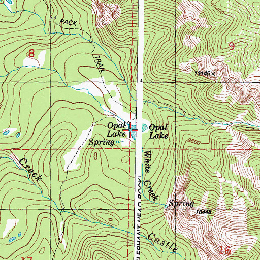 Topographic Map of Opal Lake, CO