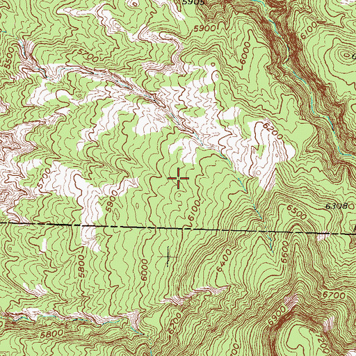 Topographic Map of Gunnison Gorge Wilderness, CO