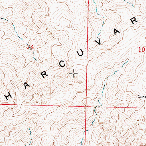 Topographic Map of Harcuvar Mountains Wilderness, AZ