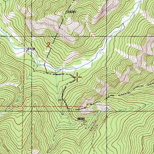 Topographic Map of Fish Creek Trail, CO