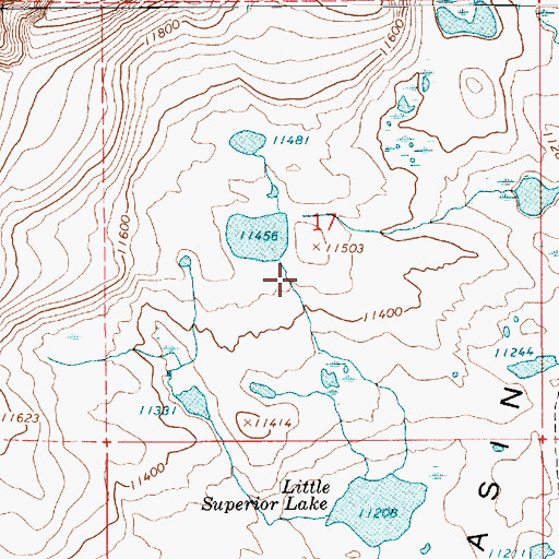 Topographic Map of High Uintas Wilderness, UT