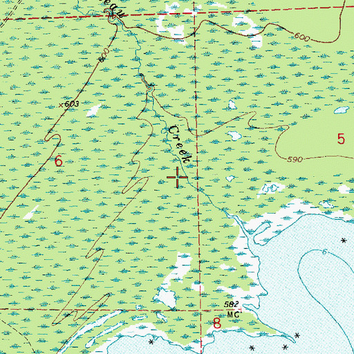 Topographic Map of Horseshoe Bay Wilderness, MI
