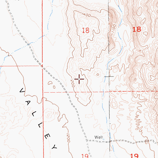 Topographic Map of Jacumba Wilderness, CA