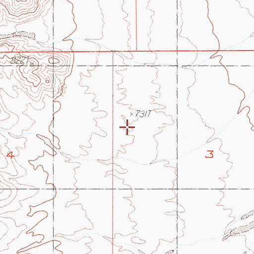 Topographic Map of Kelso Dunes Wilderness, CA
