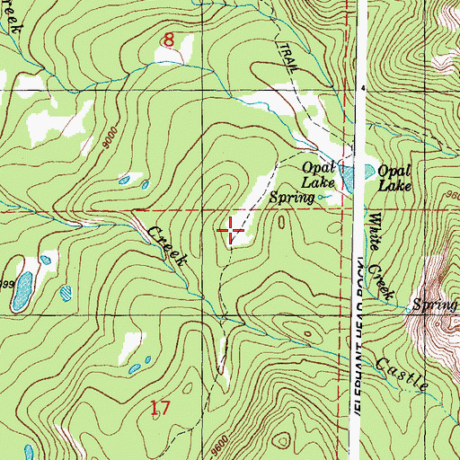 Topographic Map of V Rock Trail, CO
