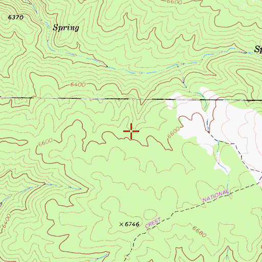 Topographic Map of Kiavah Wilderness, CA