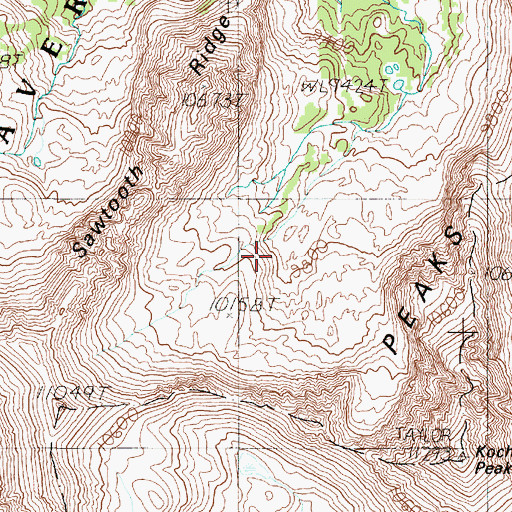 Topographic Map of Lee Metcalf Wilderness (Taylor-Hilgard Unit), MT